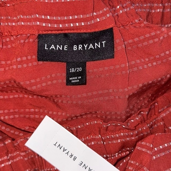 Lane Bryant Flattering Off The Shoulder Metallic Striped Boho Blouse Top Plus - Picture 5 of 9